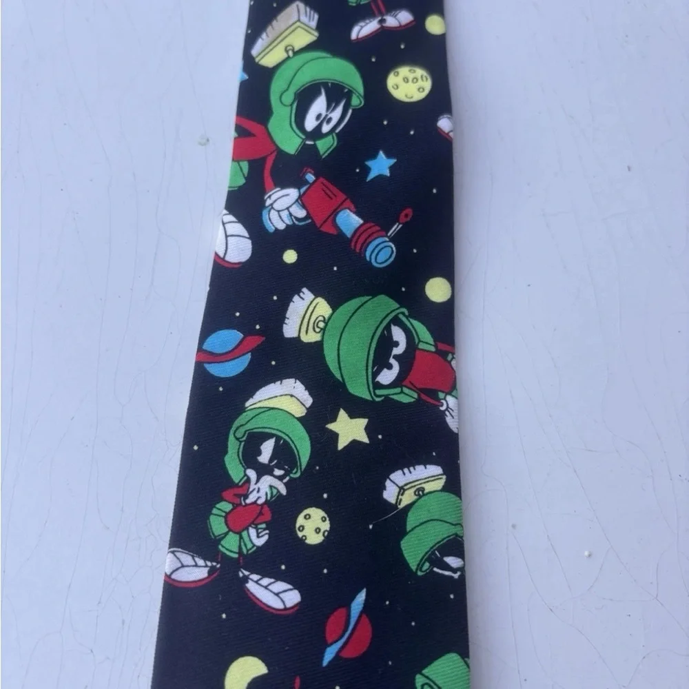 Looney Tunes Marvin The Martian Clip On Tie Vintage 1997